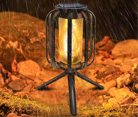 Solcellslykta med Flammeffekt – Vattentålig LED-Lampa för Uteplats & Trädgård