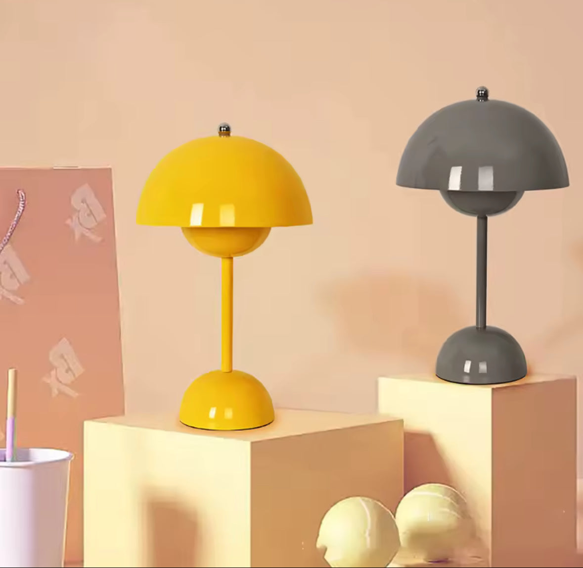 Icon Lite – Portabel Designlampa i Flowerpot-stil med Dimbar LED & USB