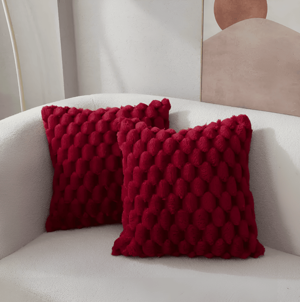 SoftNest – Lyxigt Kuddfodral med Fluffig, Mönstrad Yta