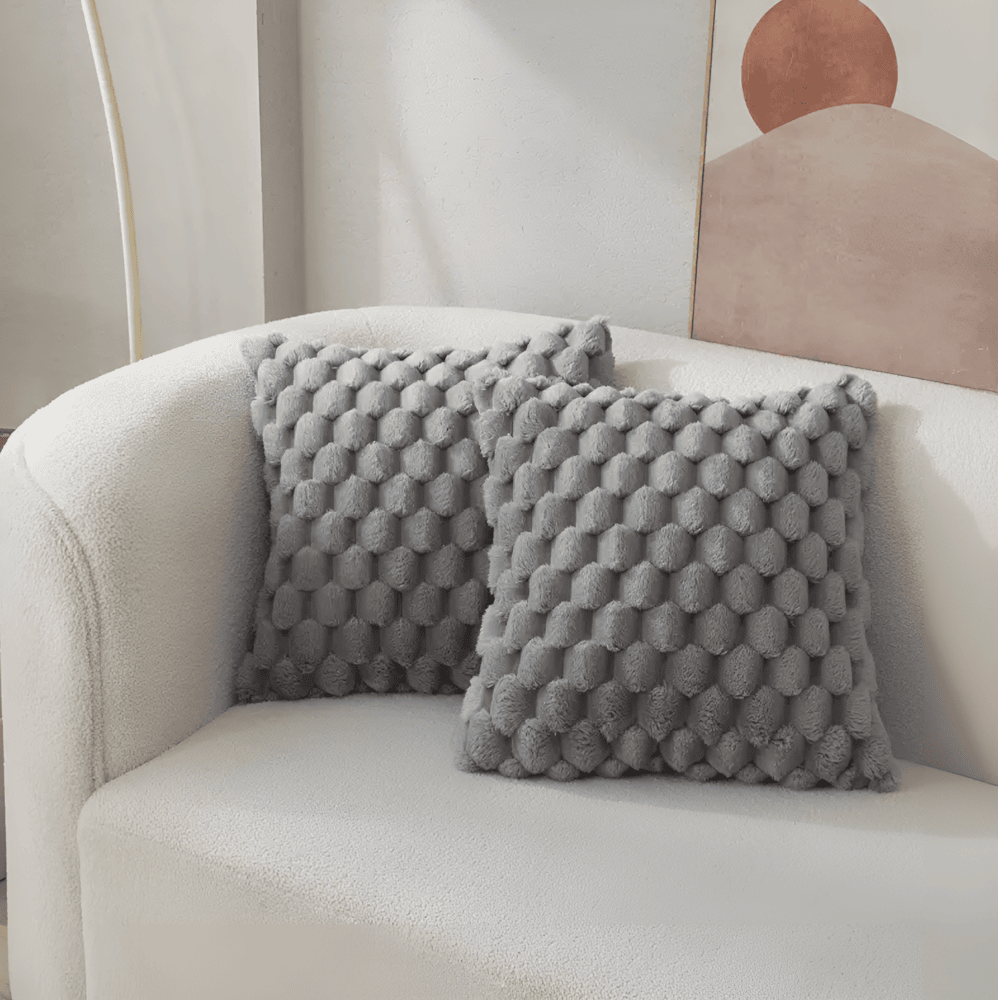 SoftNest – Lyxigt Kuddfodral med Fluffig, Mönstrad Yta