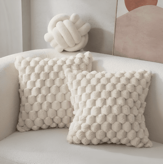 SoftNest – Lyxigt Kuddfodral med Fluffig, Mönstrad Yta