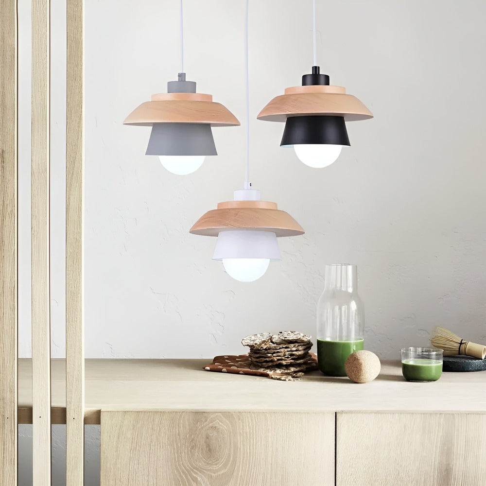 HaloWood – Justerbar Taklampa i Trä & Aluminium