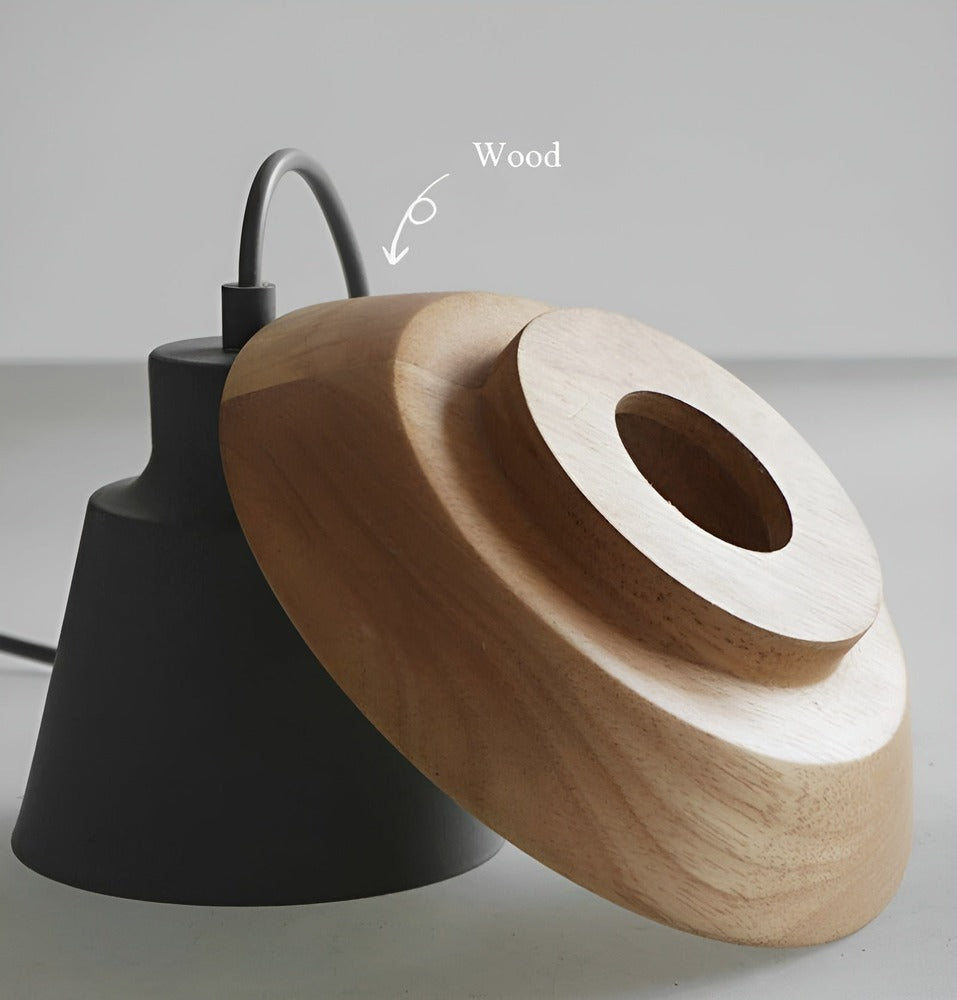 HaloWood – Justerbar Taklampa i Trä & Aluminium