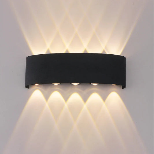 LED Vägglampa med Upp- och Nedljus – Vattentät Inomhus/Utomhus Belysning för Sovrum, Vardagsrum & Fasader