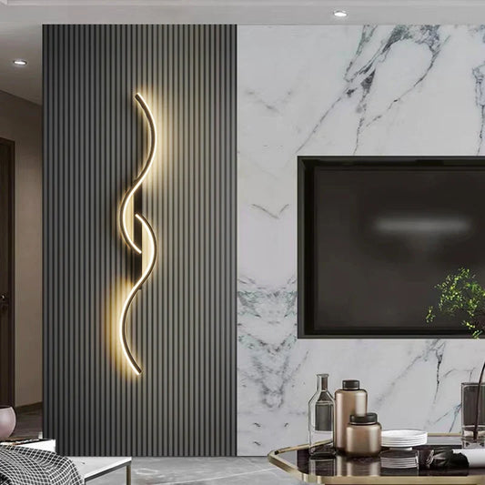 Modern Vägglampa i LED – Minimalistisk Lång Skena för Sovrum & Vardagsrum