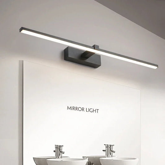 Modern LED Spegellampa för Badrum – 3 Ljusfärger, Väggmonterad Smink- & Makeuplampa i Aluminium